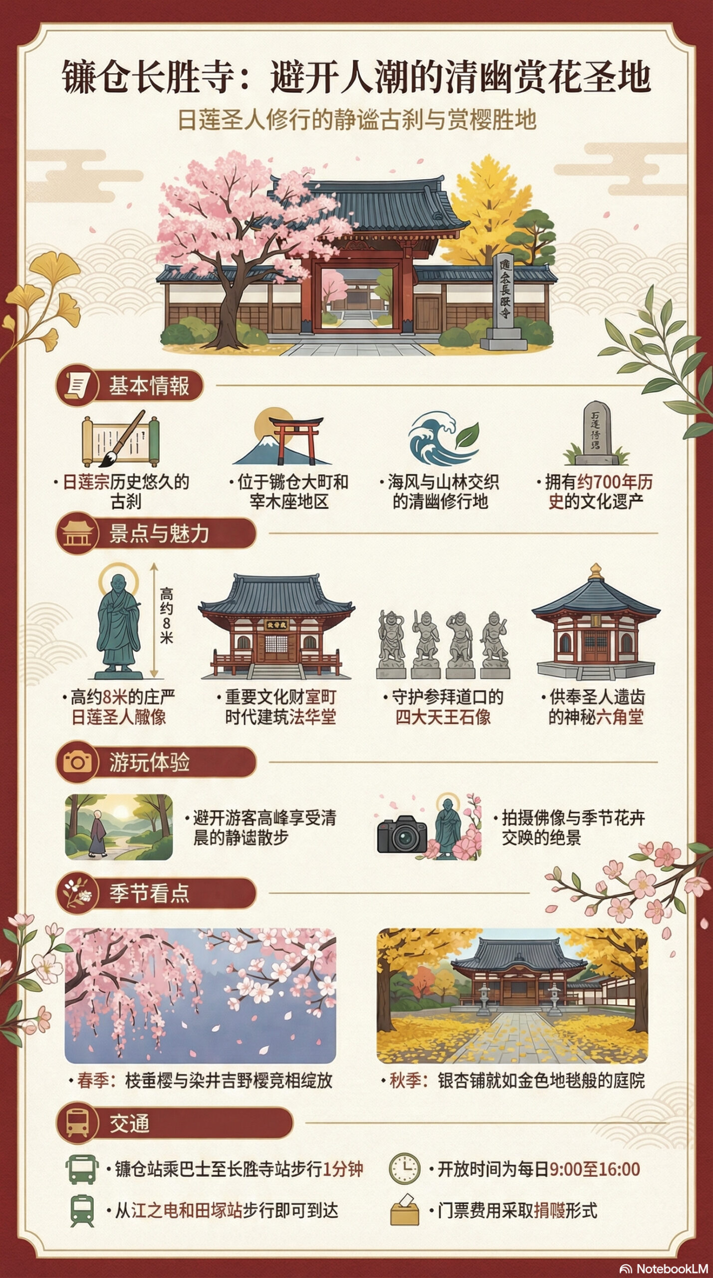 长胜寺旅游信息图 | 镰仓观光完全指南 长胜寺旅游信息图