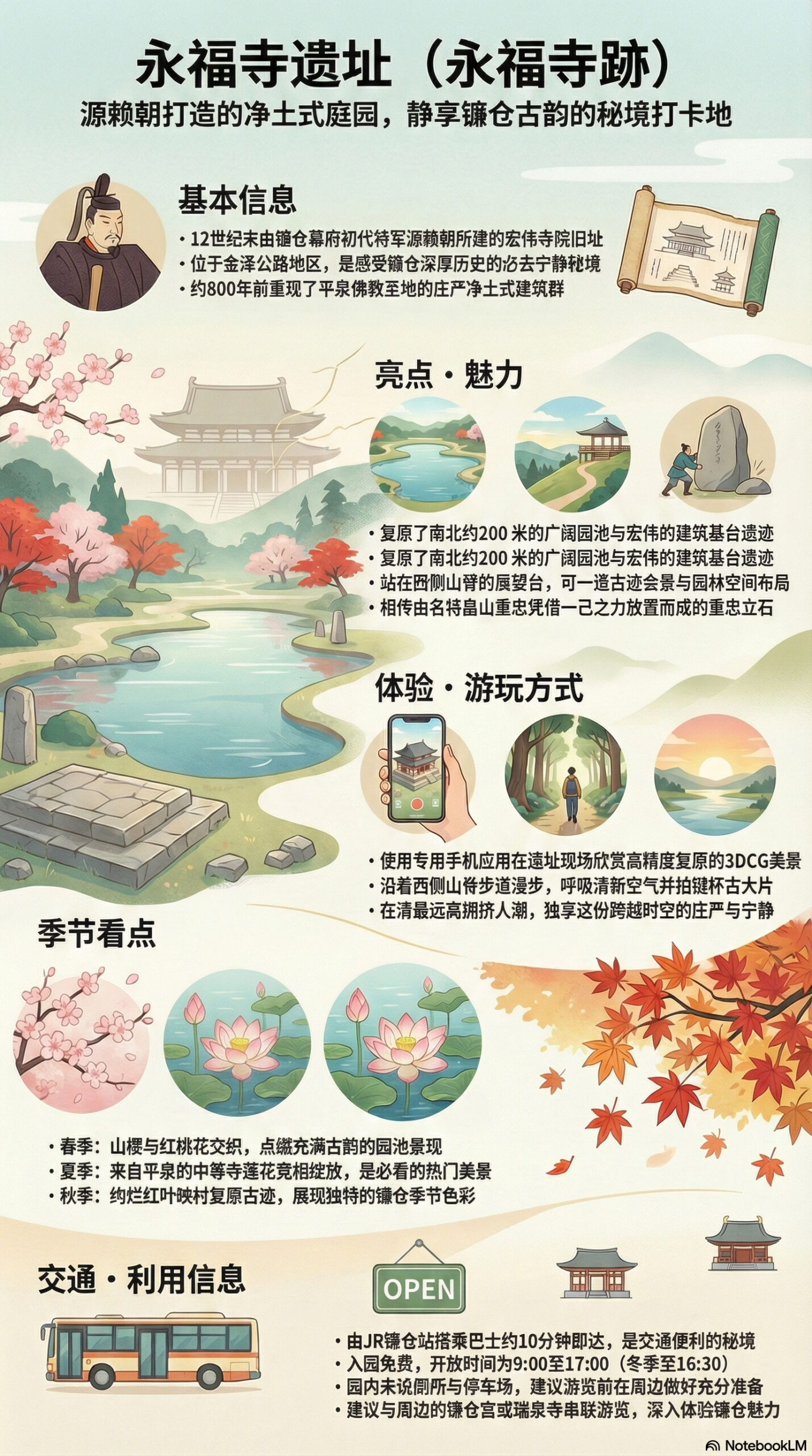 永福寺遗址旅游信息图