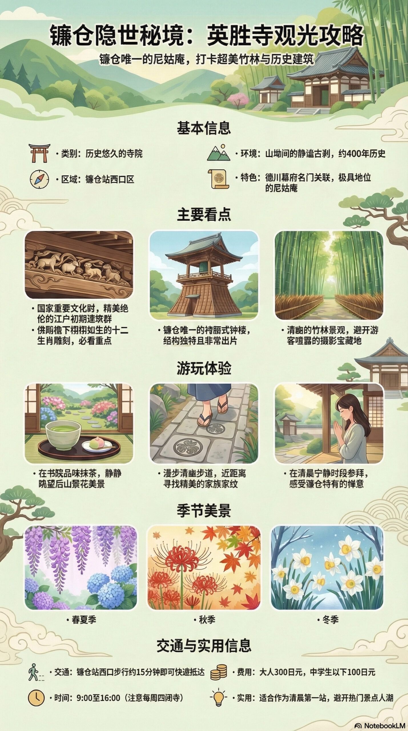 英胜寺旅游信息图