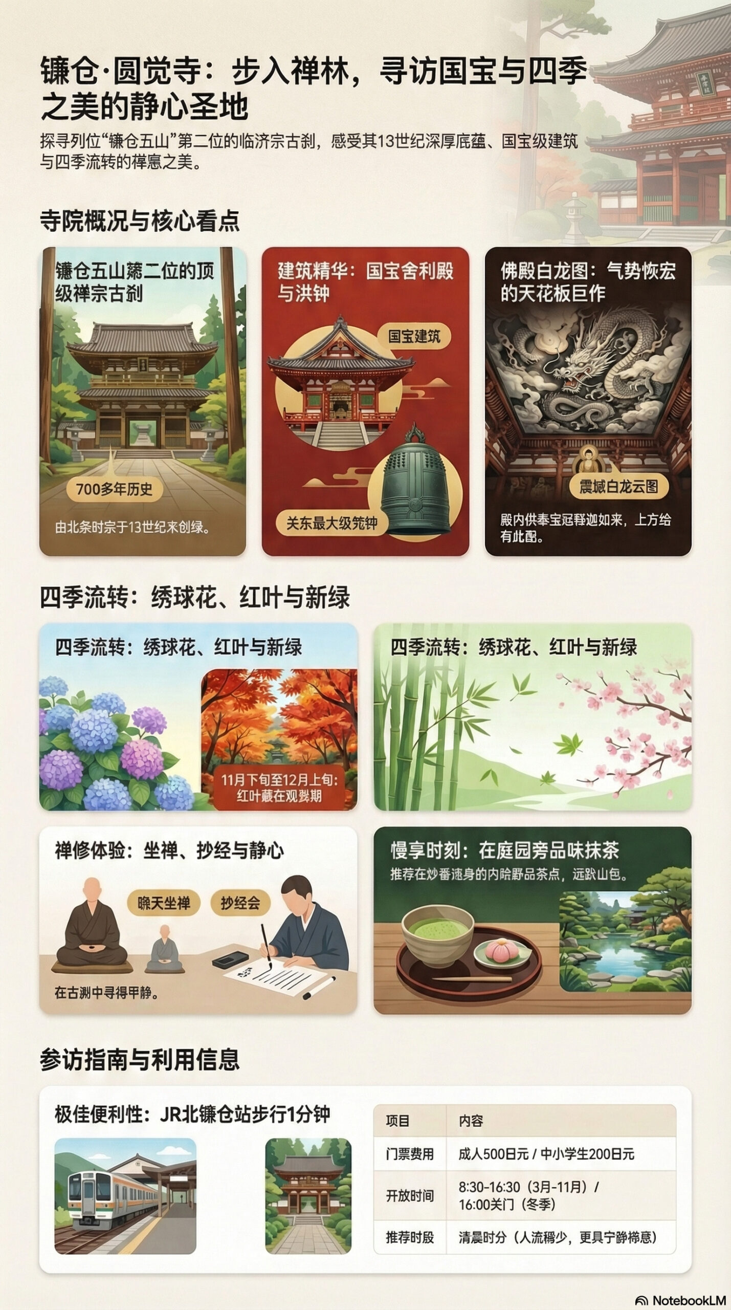 円覚寺景点信息卡（图解）