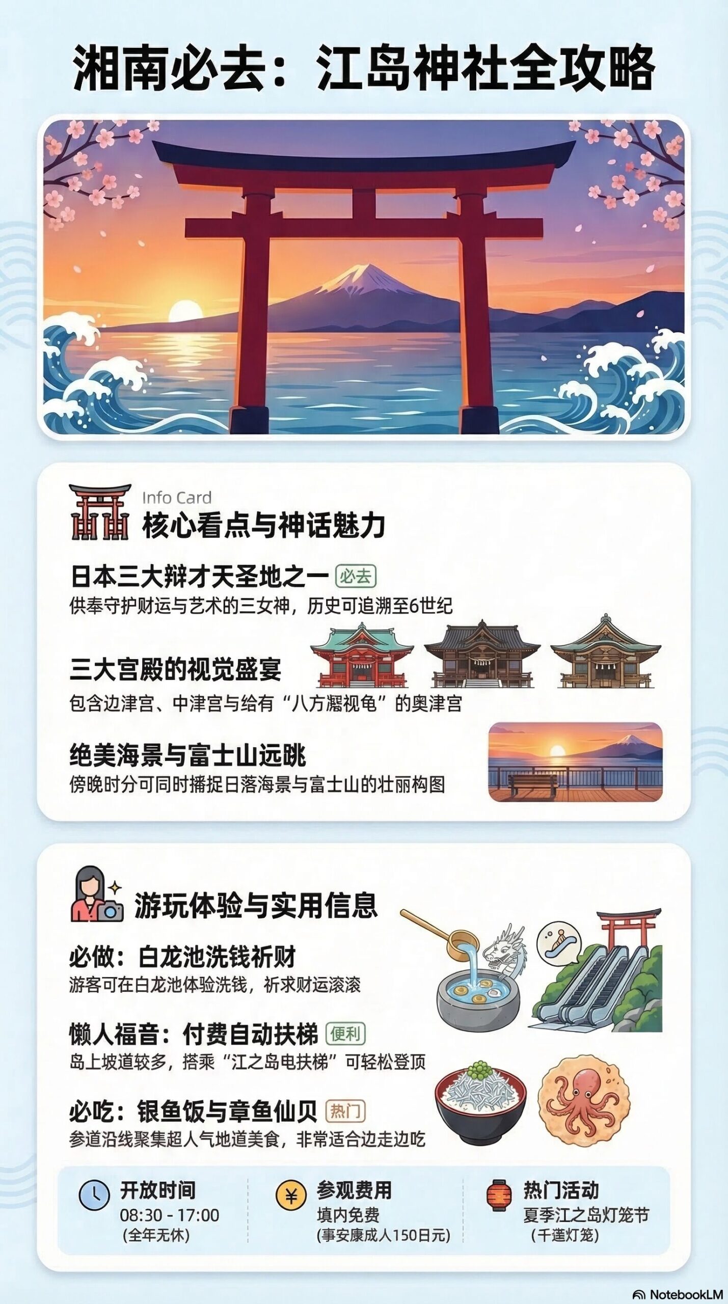 江岛神社旅游信息图