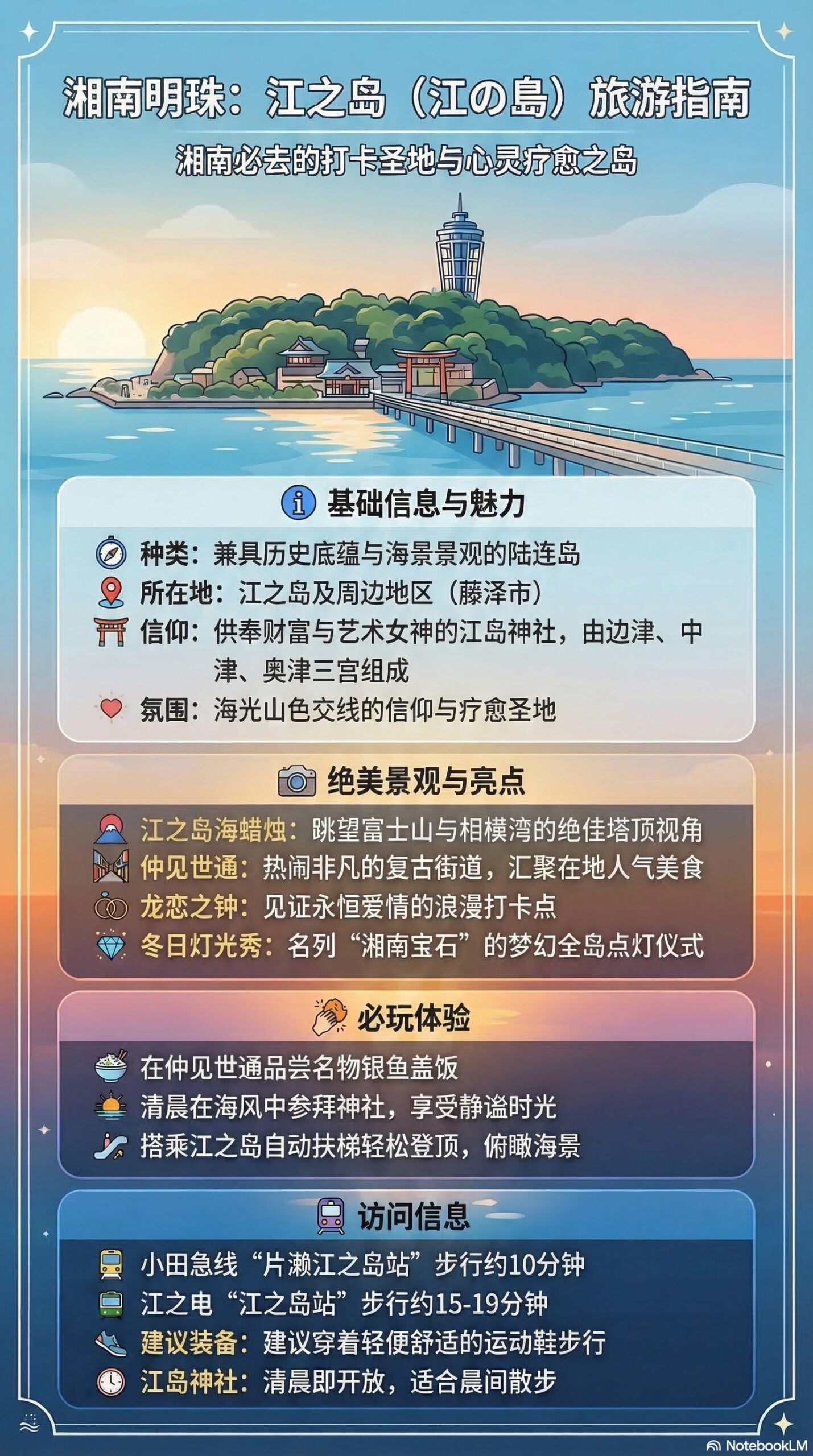江之岛旅游信息图