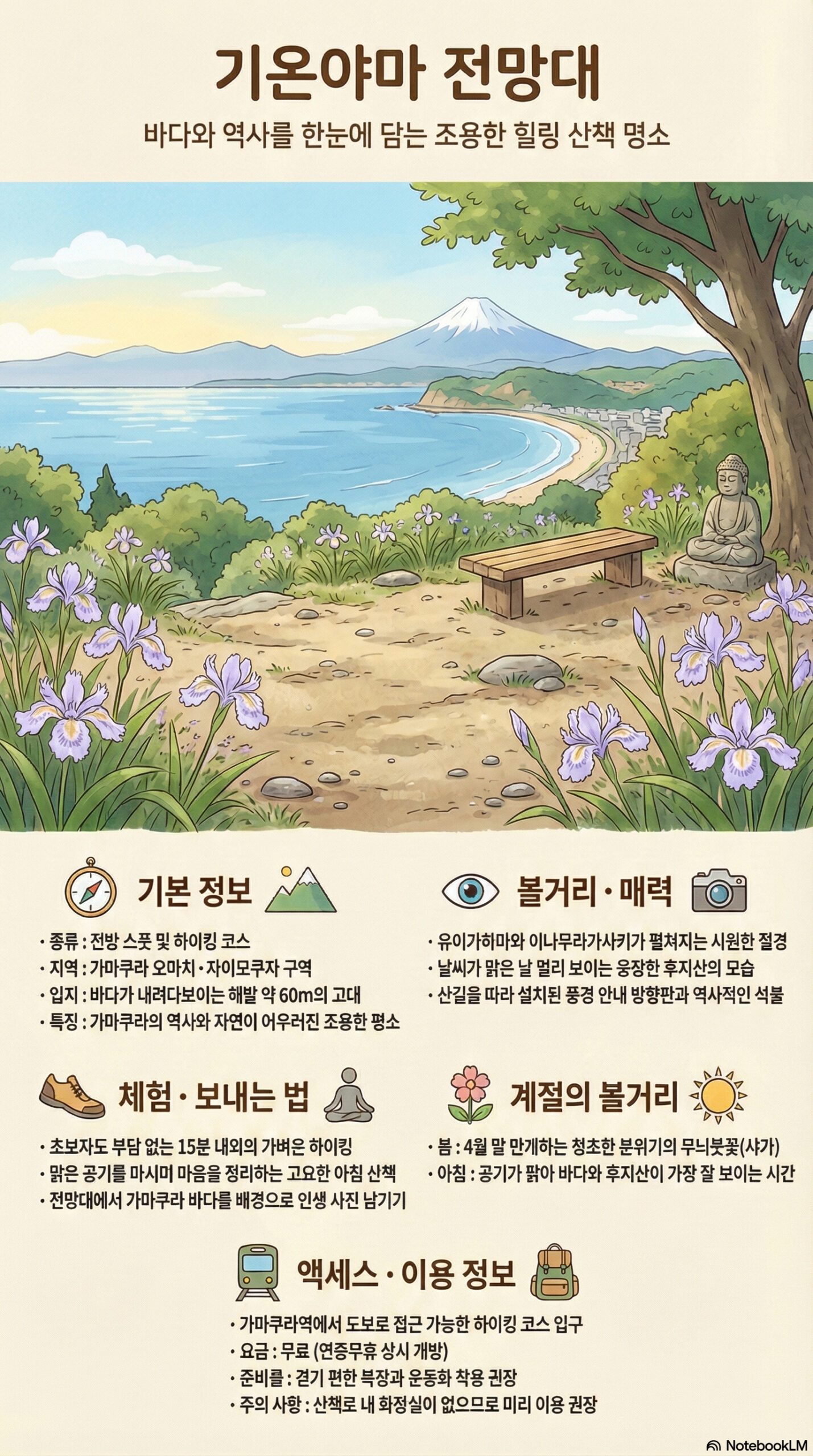 기온야마 미하라시다이 관광 정보 인포그래픽