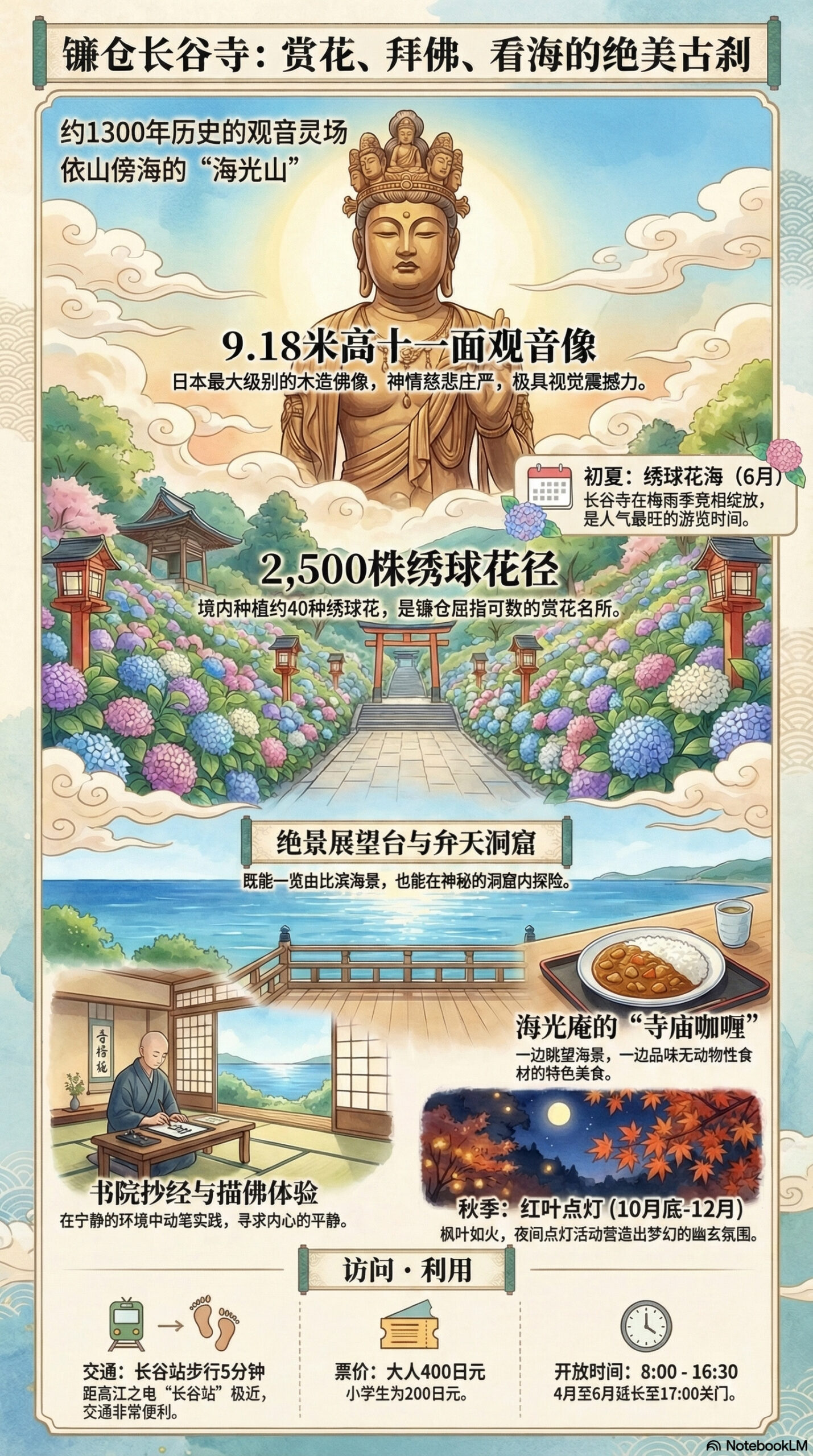 長谷寺景点信息卡（图解）