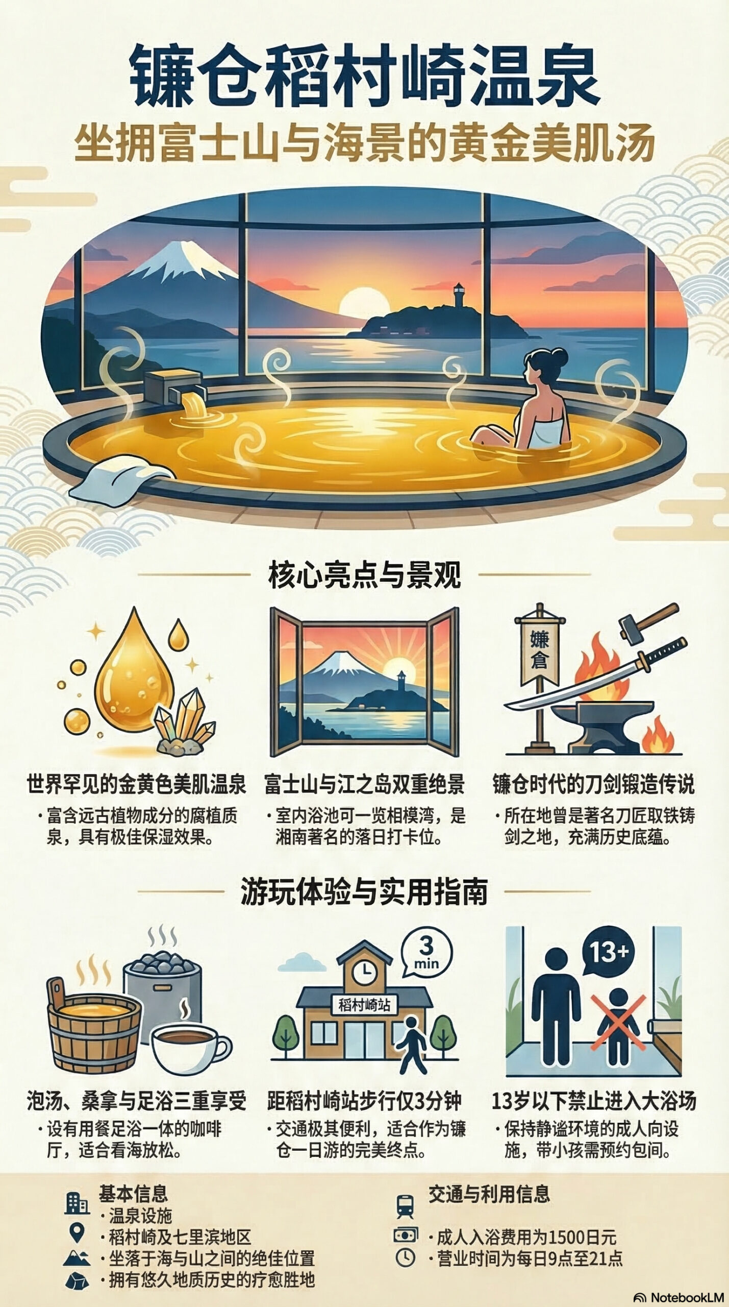 稻村崎温泉旅游信息图