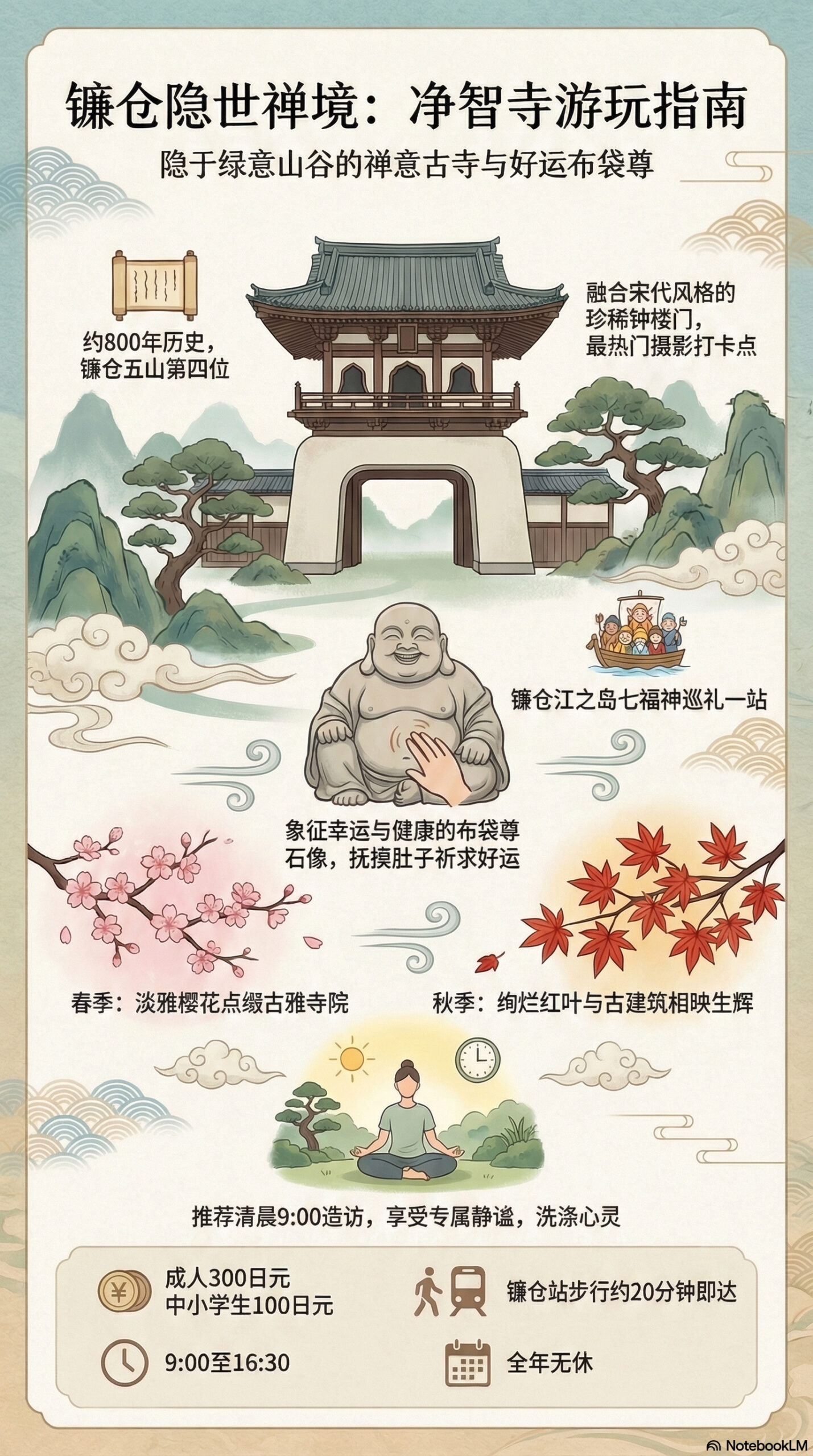 净智寺旅游信息图 | 镰仓观光完全指南 净智寺旅游信息图