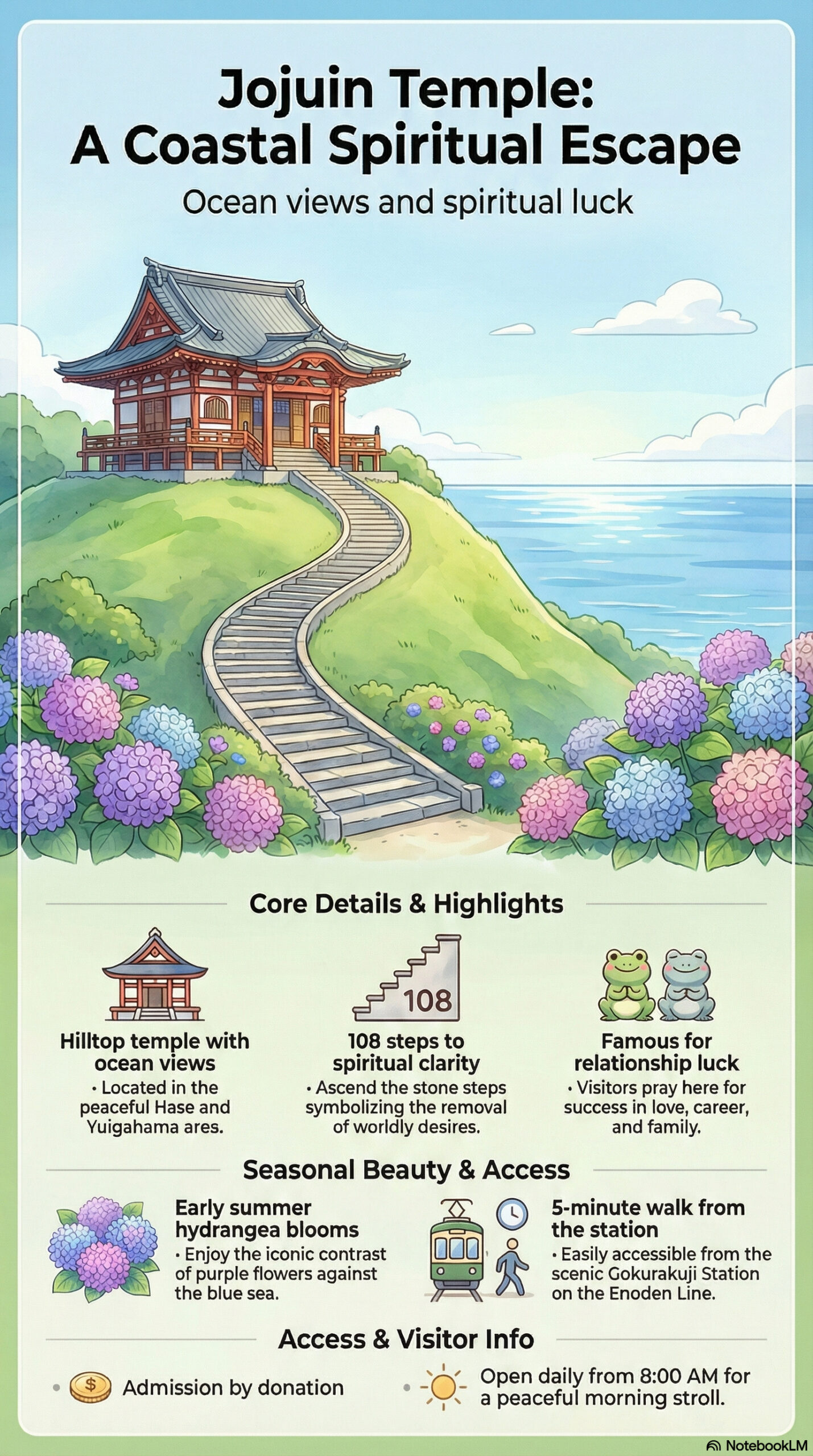 Jojuin Temple travel information infographic