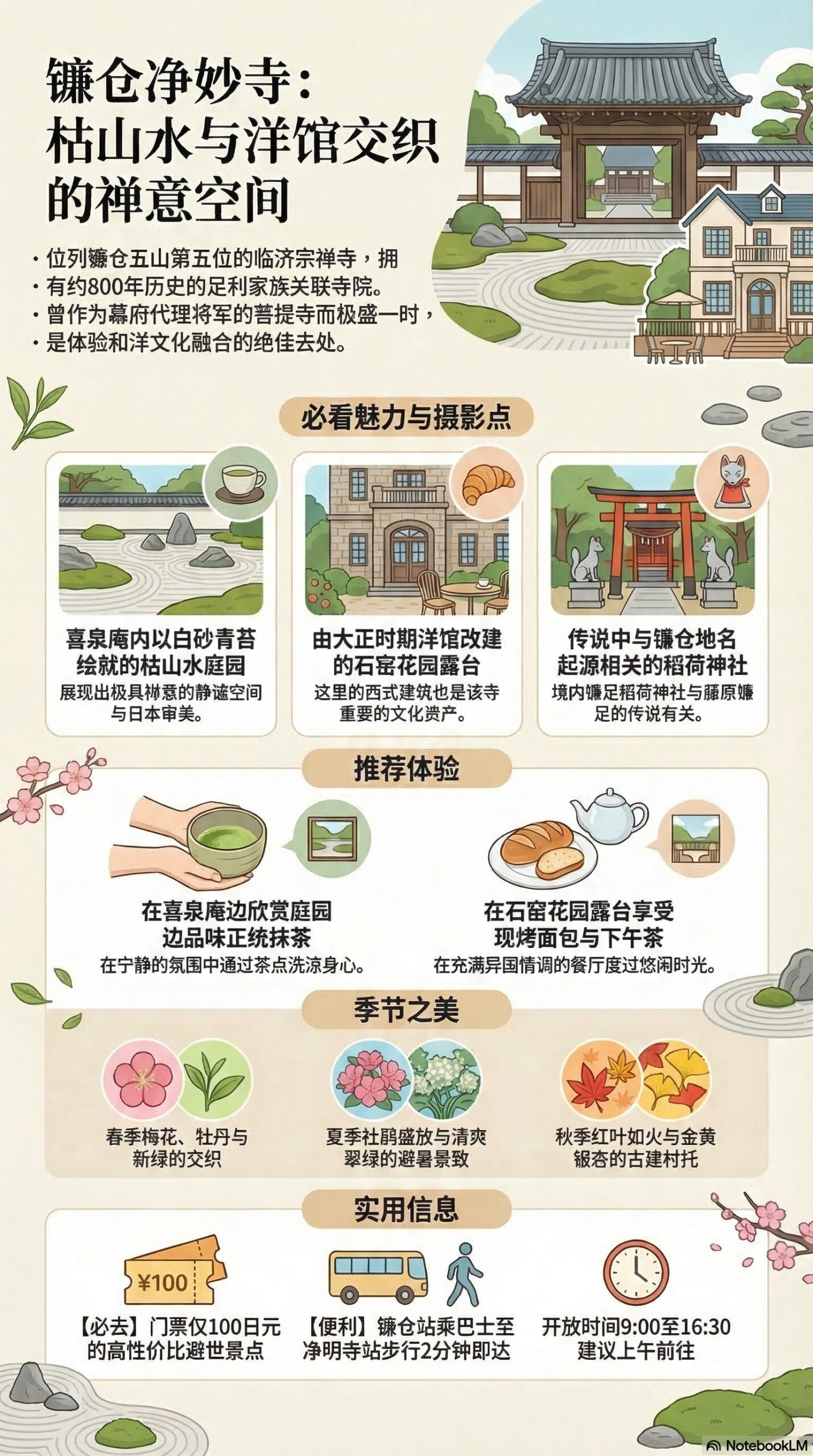 净妙寺旅游信息图 | 镰仓观光完全指南 净妙寺旅游信息图