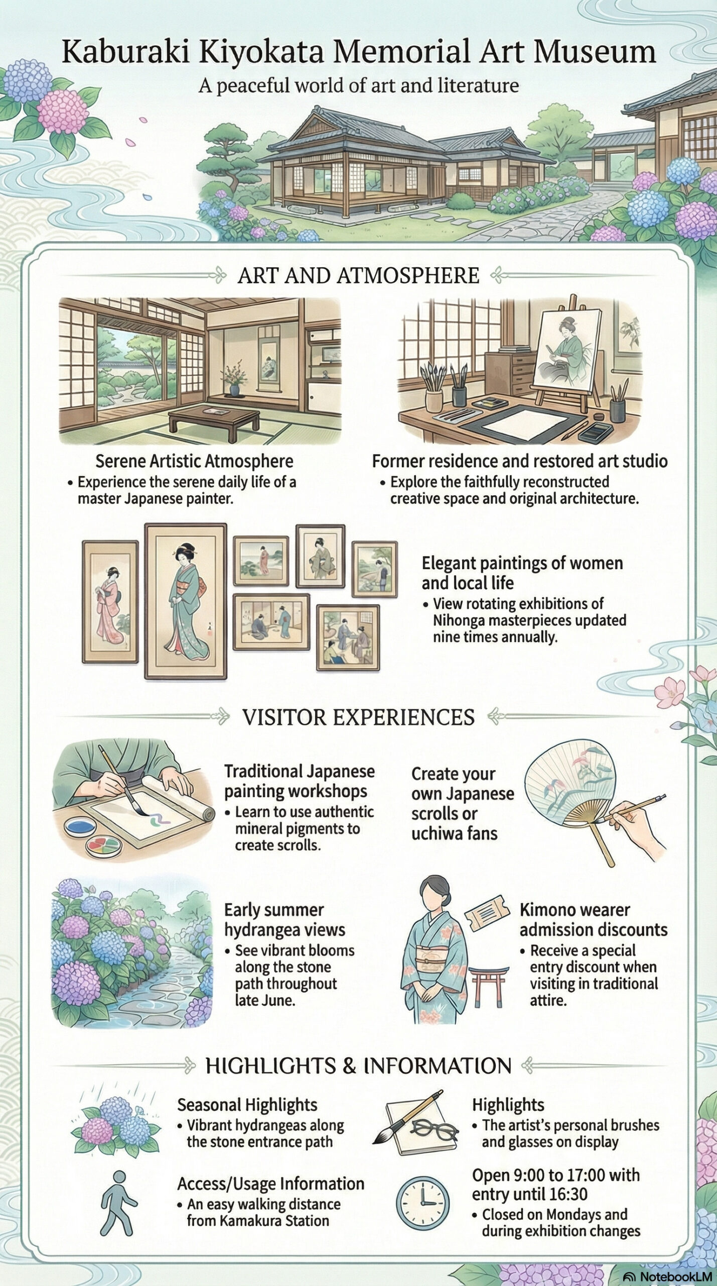 Kaburaki Kiyokata Memorial Art Museum travel information infographic