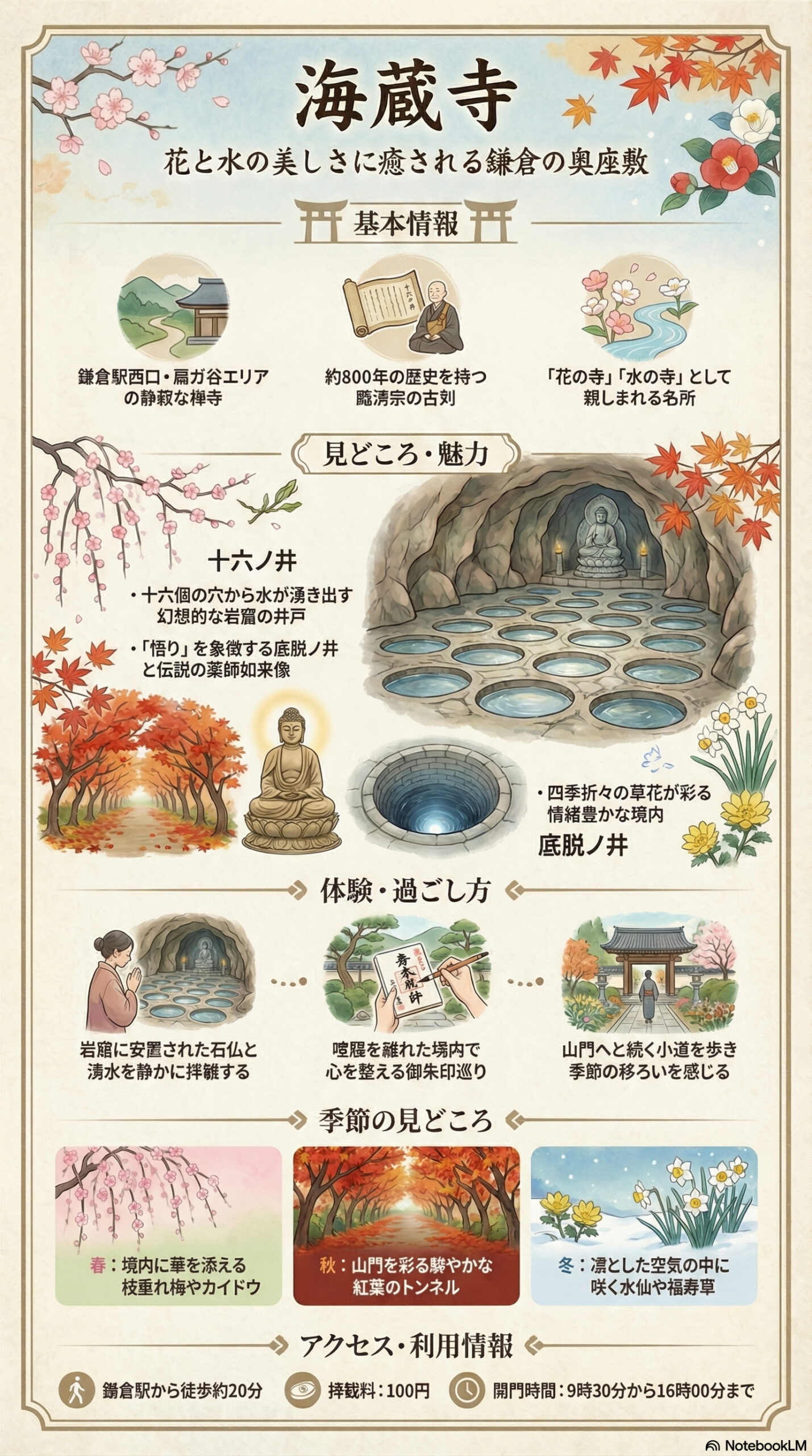 海蔵寺の観光情報インフォグラフィック