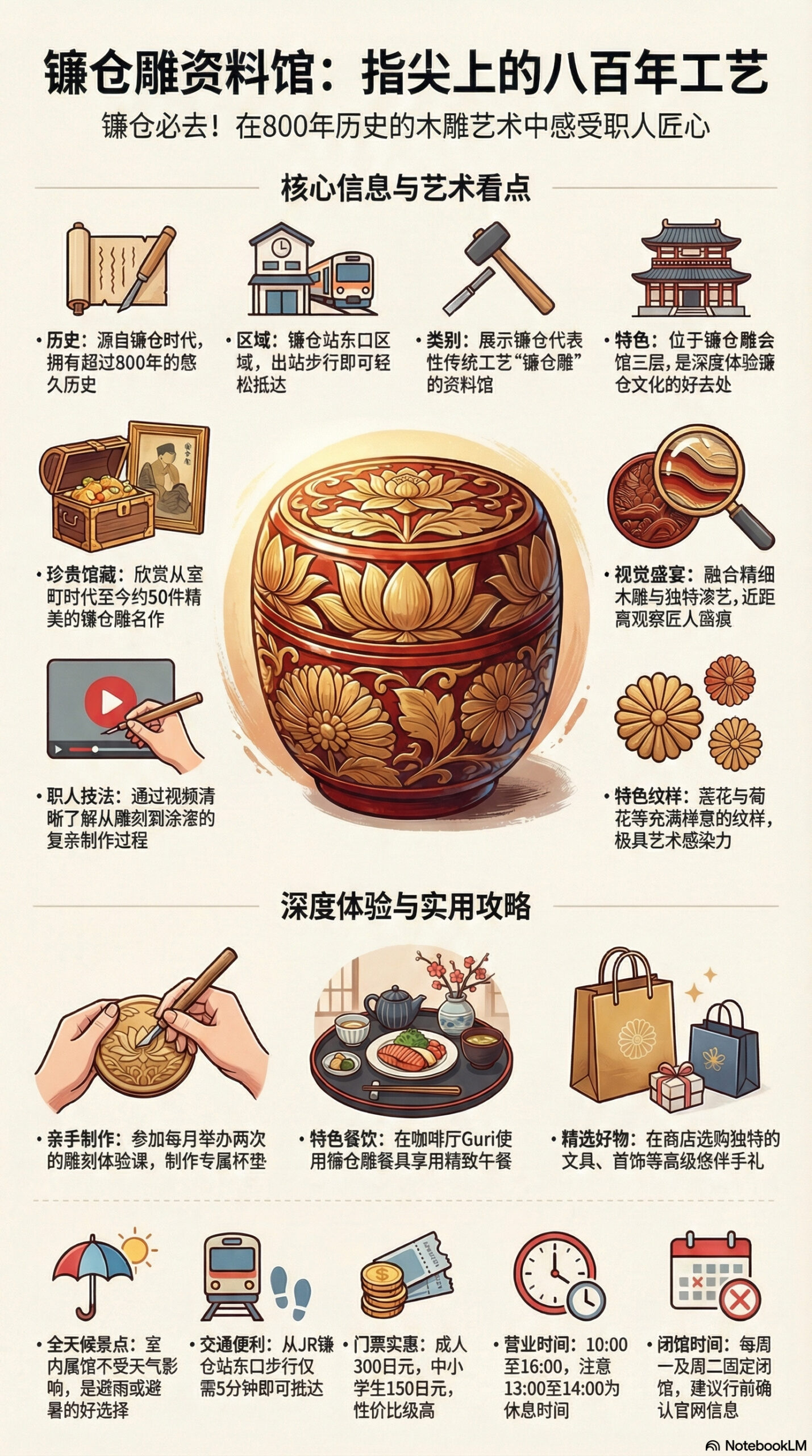 镰仓雕资料馆旅游信息图