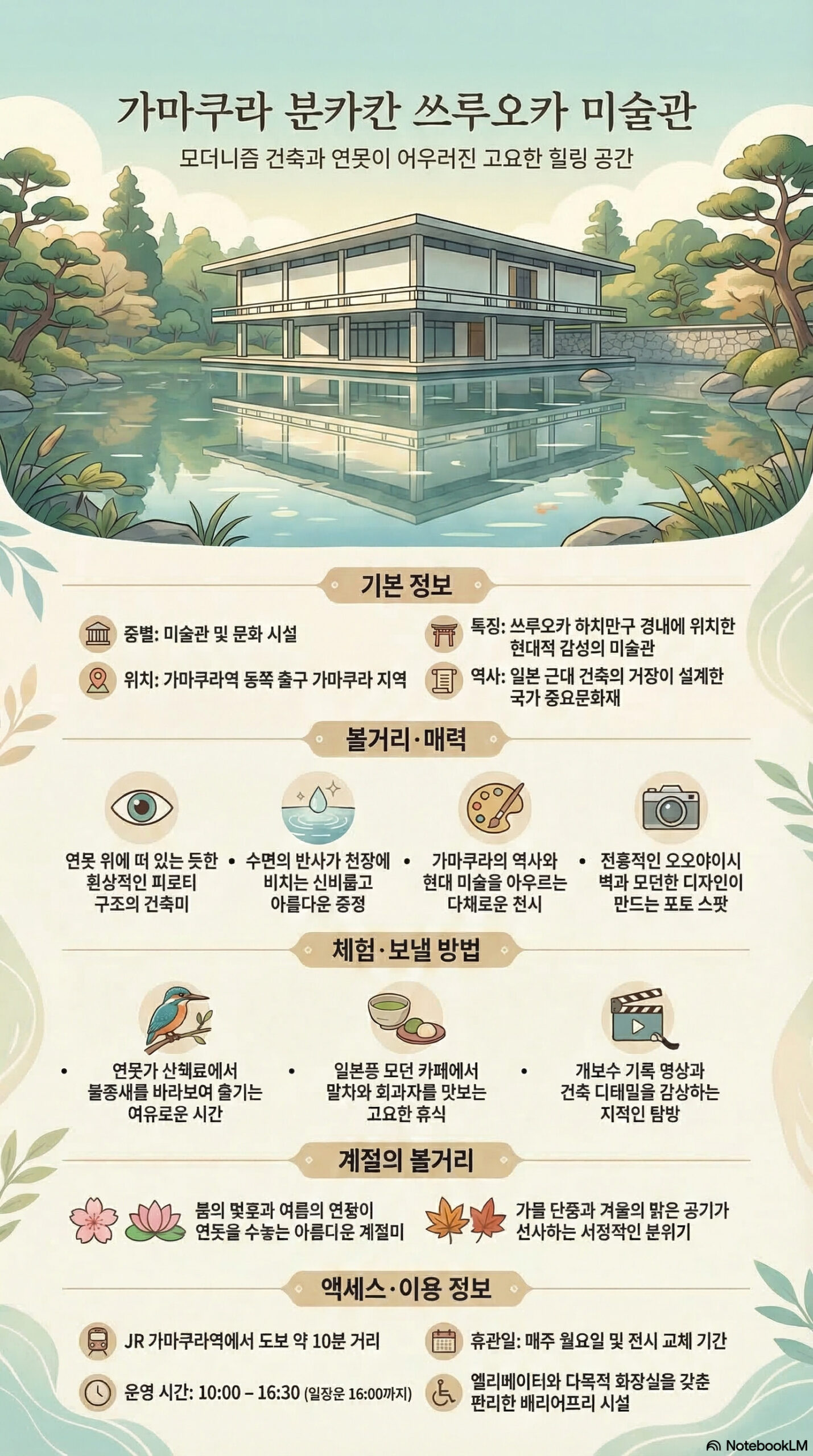 가마쿠라 분카칸 쓰루가오카 뮤지엄 관광 정보 인포그래픽 | 가마쿠라 관광 완전 가이드 가마쿠라 분카칸 쓰루가오카 뮤지엄 관광 정보 인포그래픽