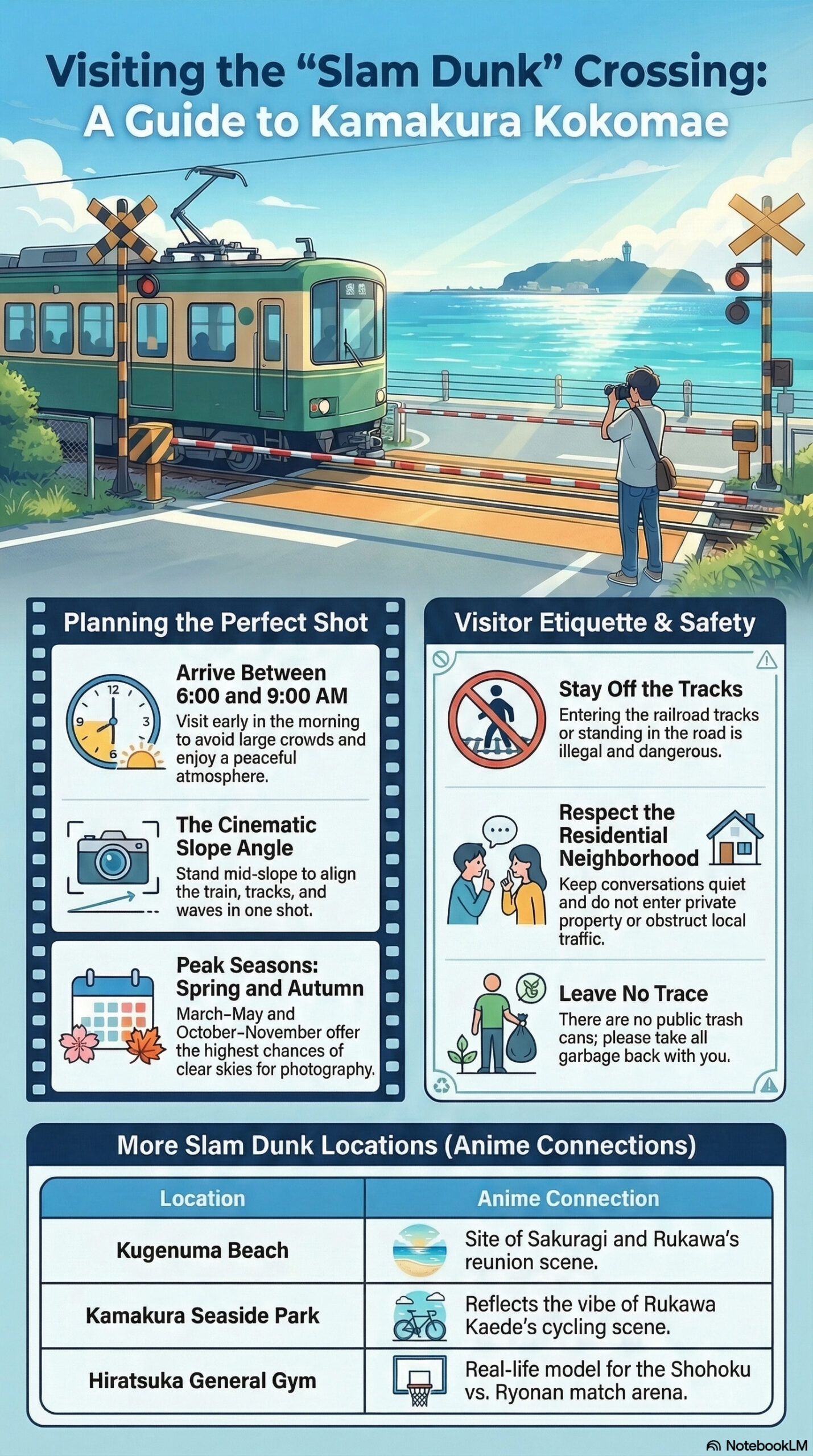 Kamakura Kokomae Crossing No.1 travel information infographic