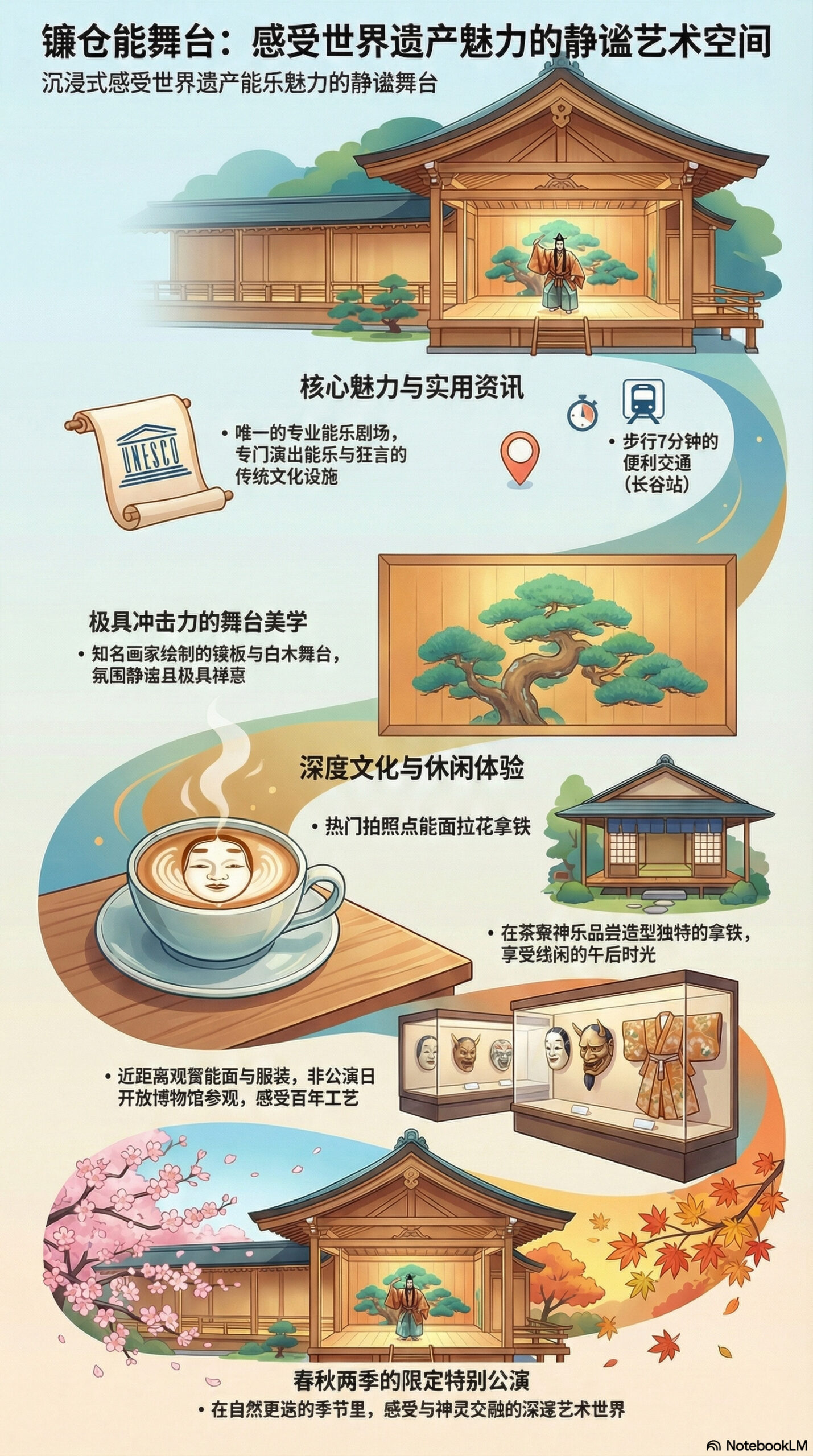 镰仓能舞台旅游信息图