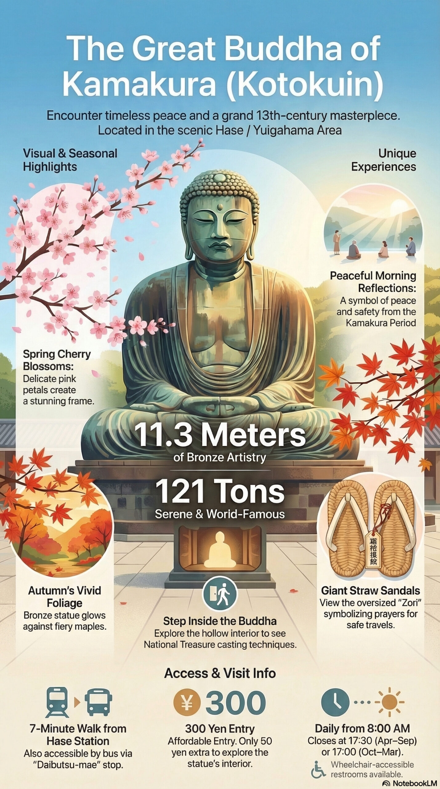 Kotokuin (Kamakura Great Buddha) travel information infographic