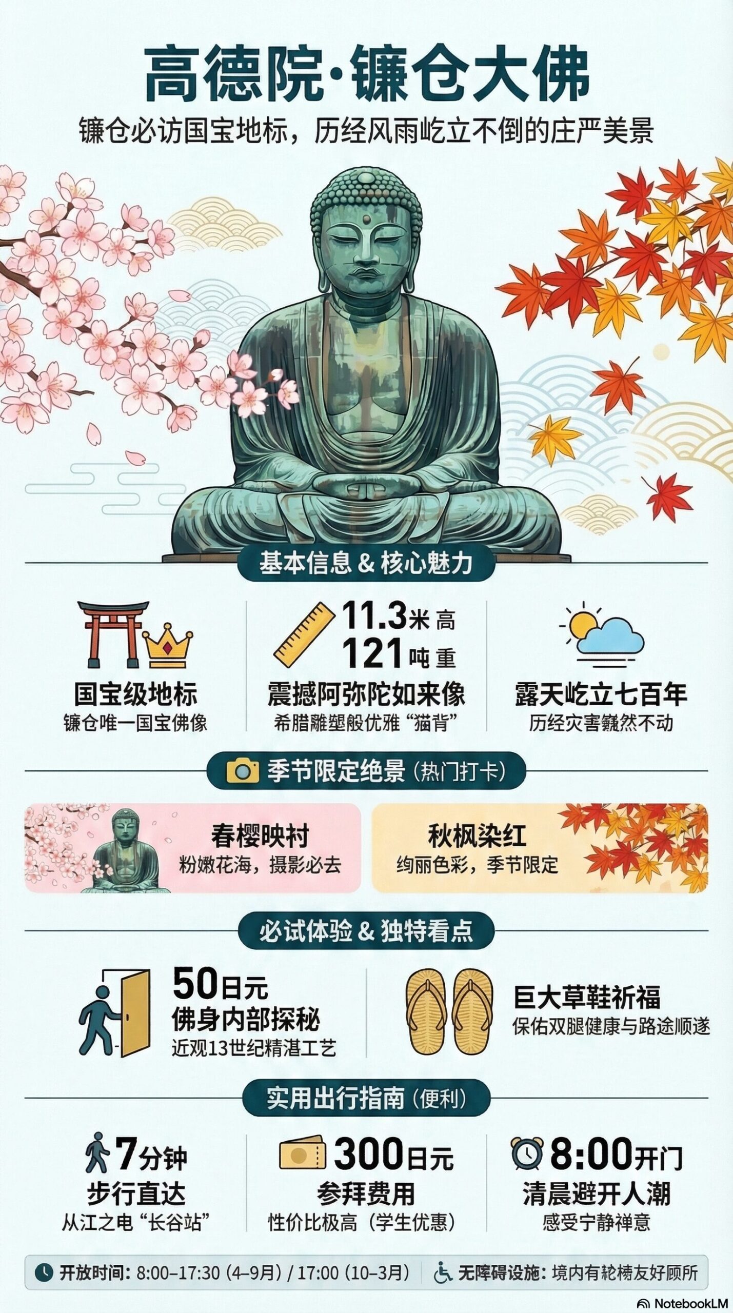 高德院（镰仓大佛）旅游信息图