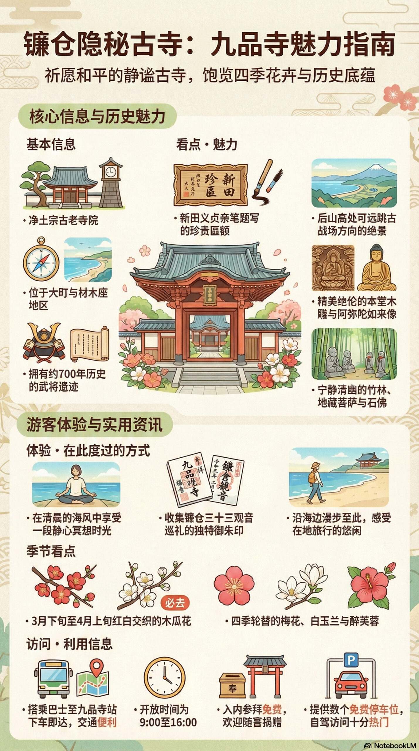 九品寺旅游信息图 | 镰仓观光完全指南 九品寺旅游信息图