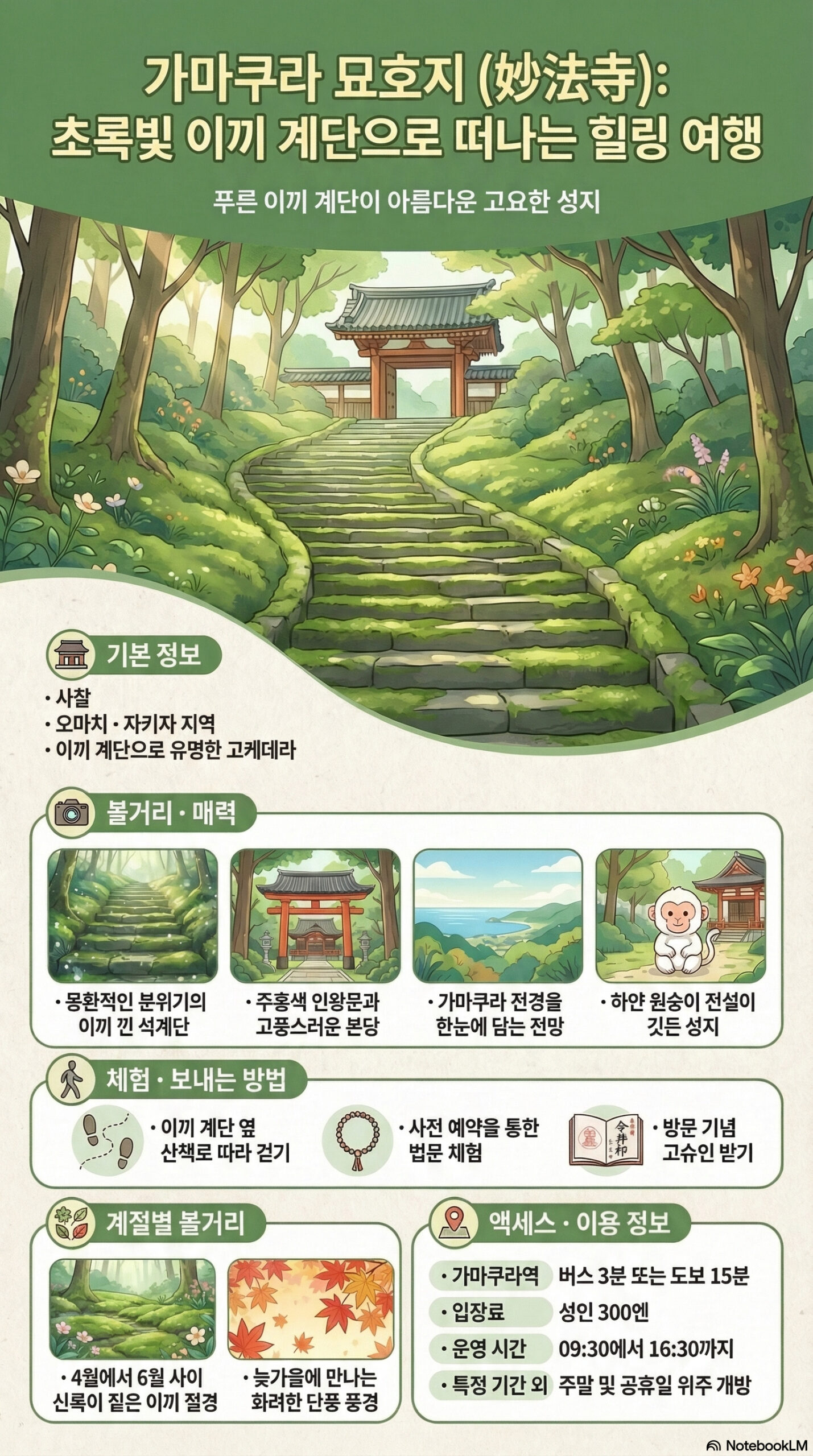 묘호지 관광 정보 인포그래픽