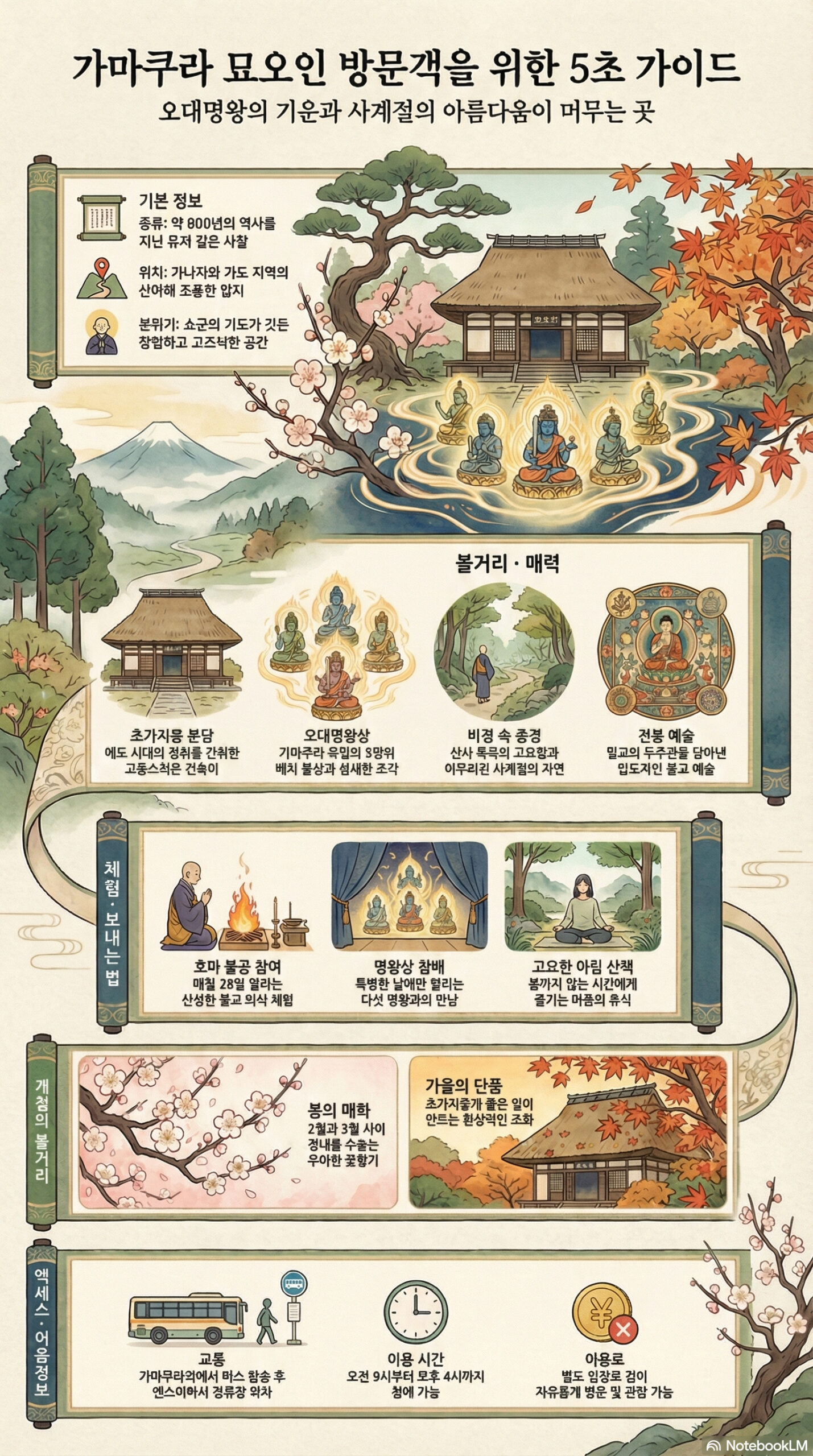 묘오인 관광 정보 인포그래픽