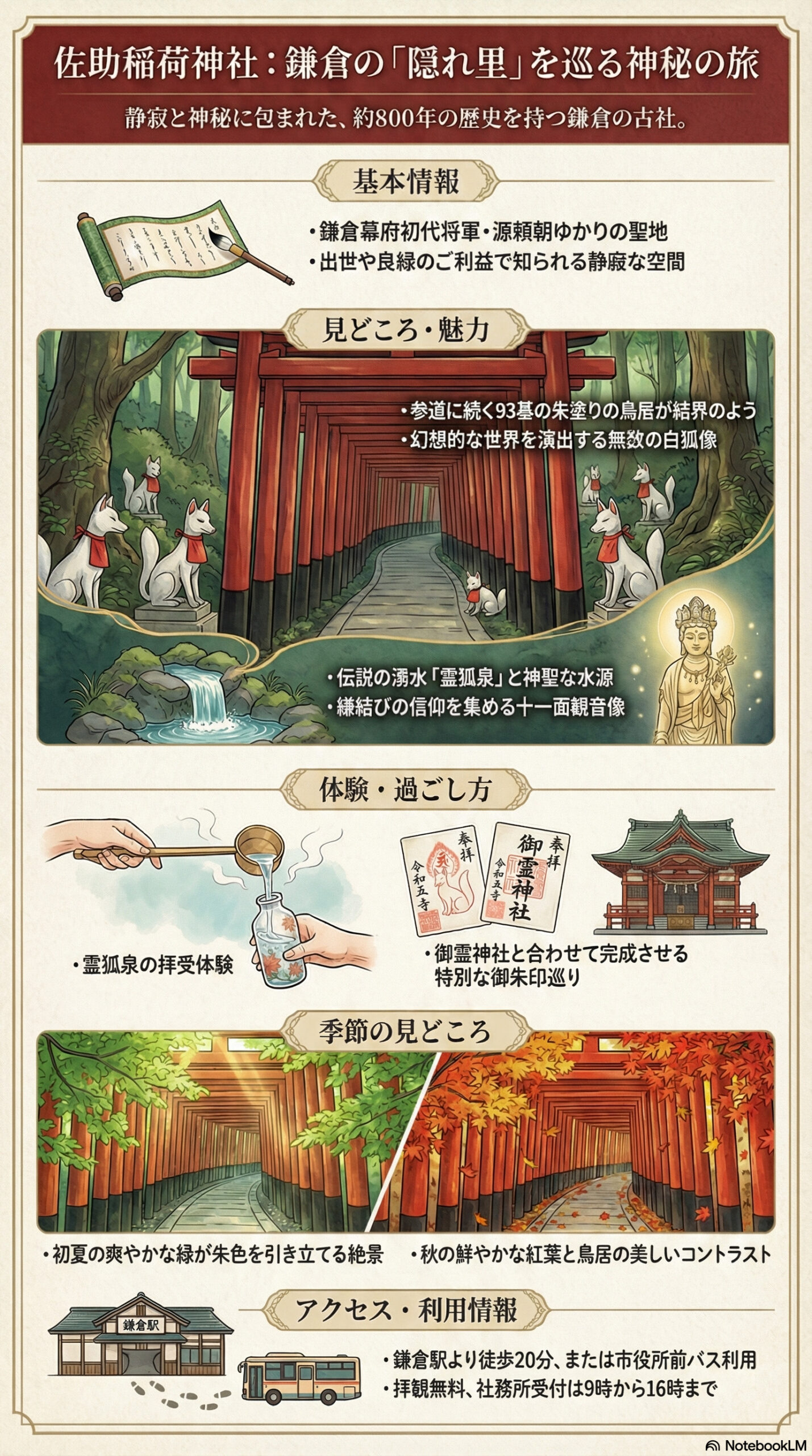 佐助稲荷神社の観光情報インフォグラフィック