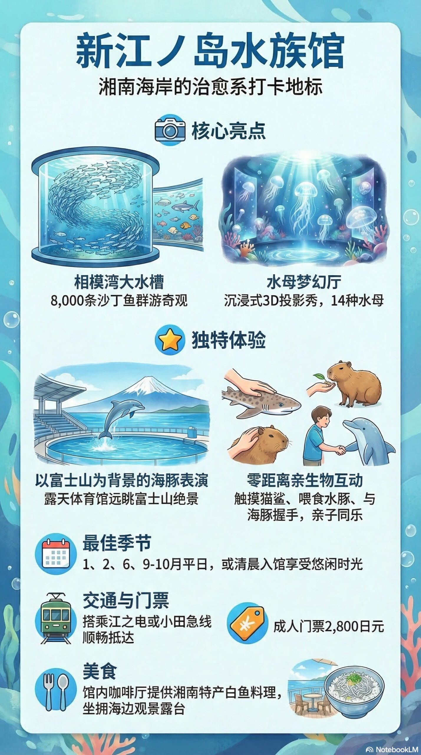 新江之岛水族馆旅游信息图