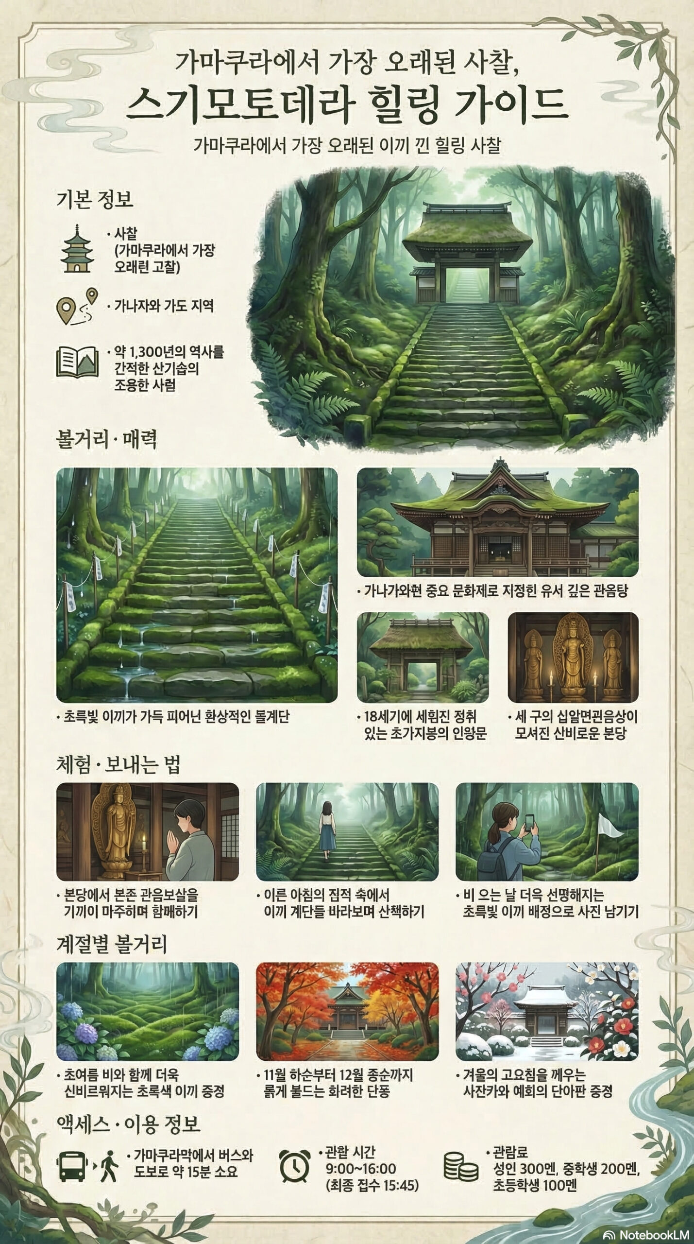 스기모토데라 관광 정보 인포그래픽