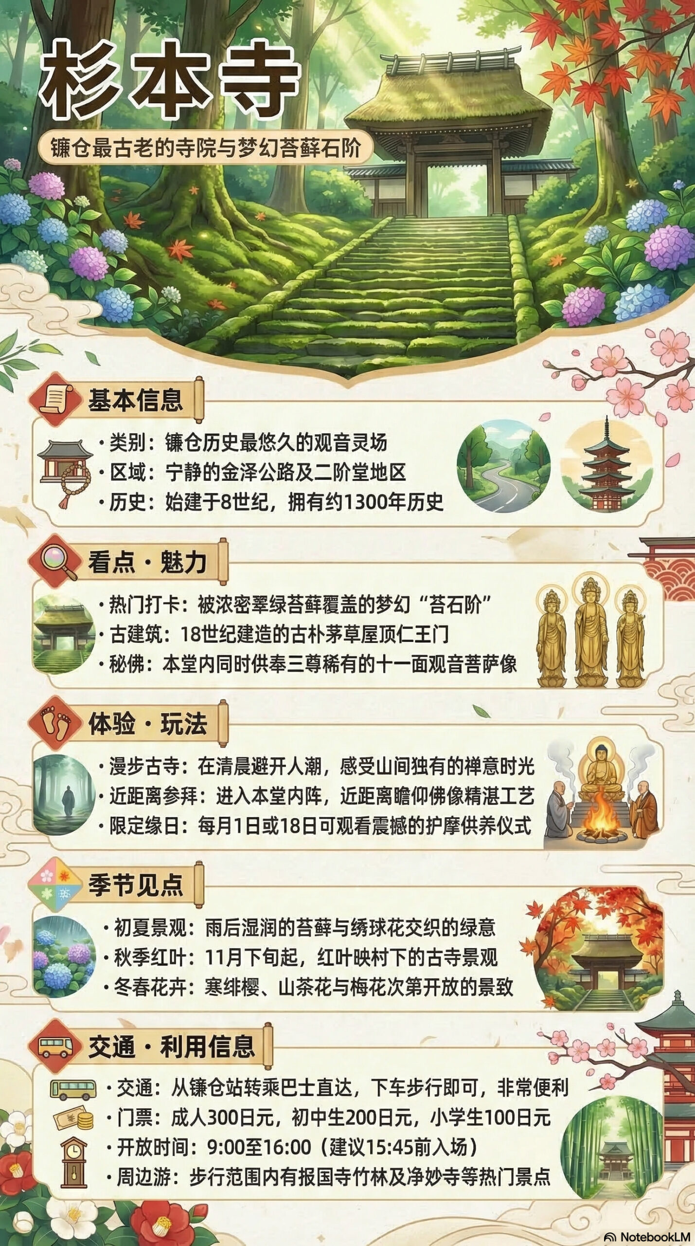 杉本寺旅游信息图