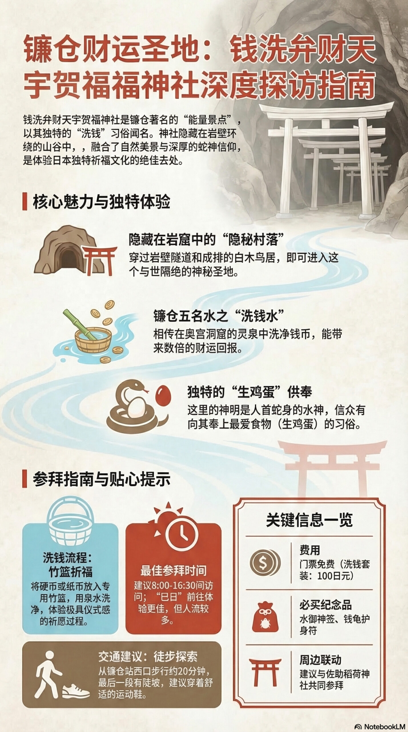 钱洗弁财天宇贺福神社旅游信息图