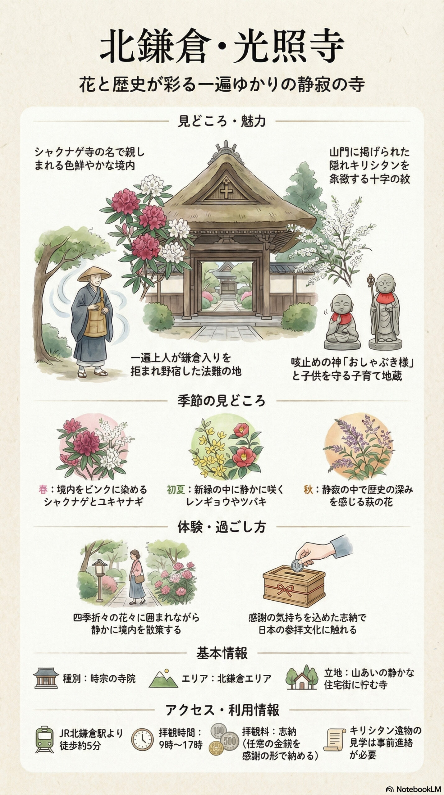 光照寺の観光情報インフォグラフィック