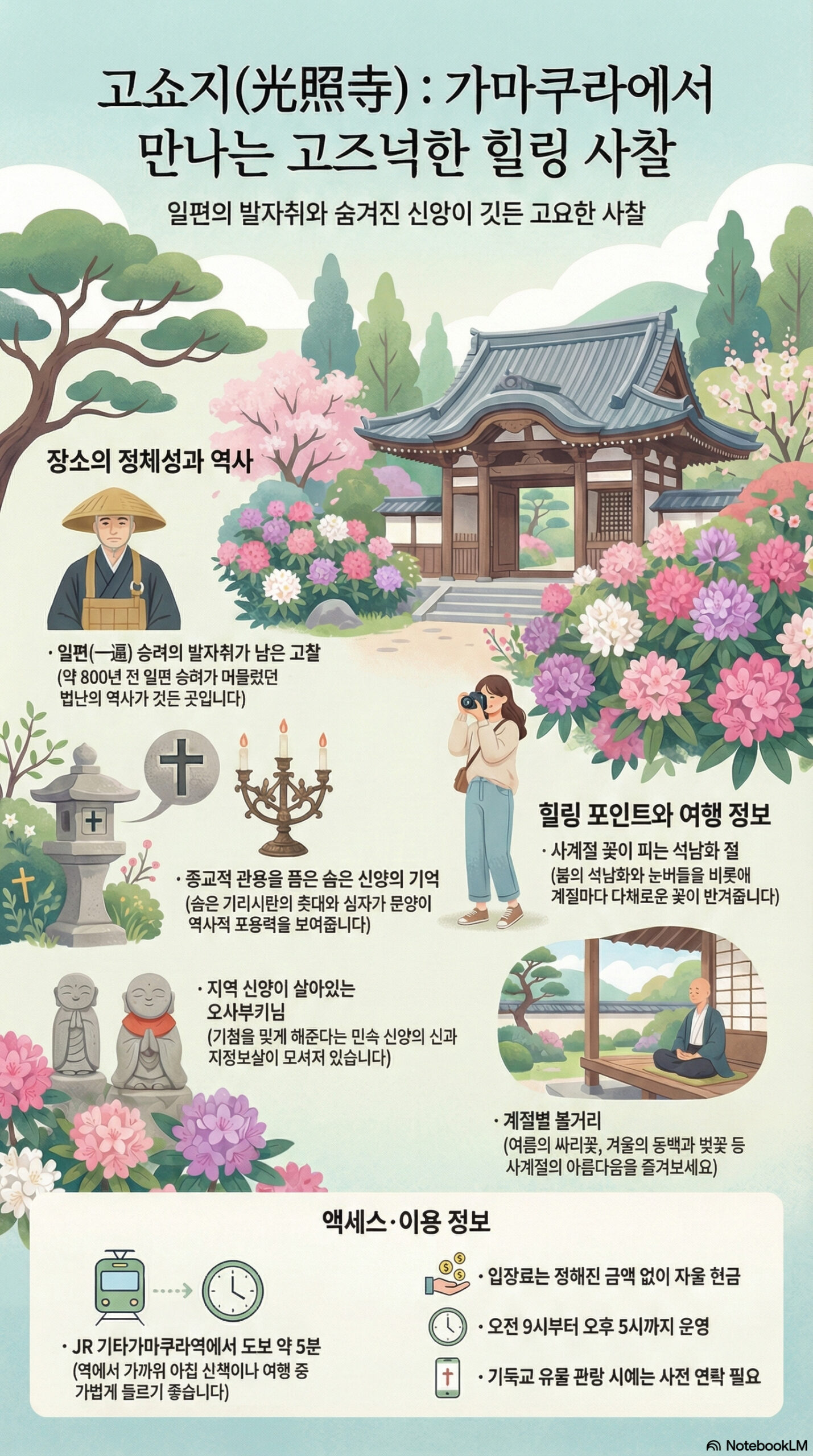 코쇼지 관광 정보 인포그래픽