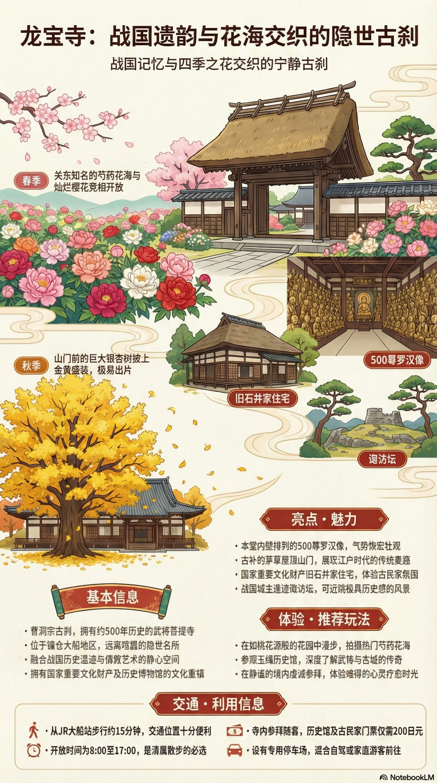 龙宝寺旅游信息图 | 镰仓观光完全指南 龙宝寺旅游信息图