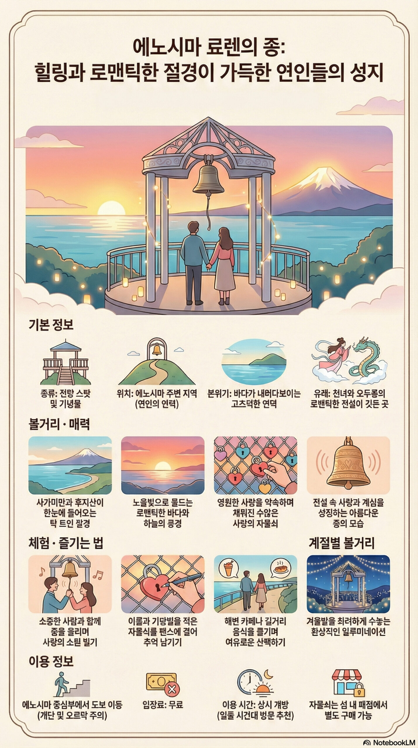 류렌노카네 관광 정보 인포그래픽