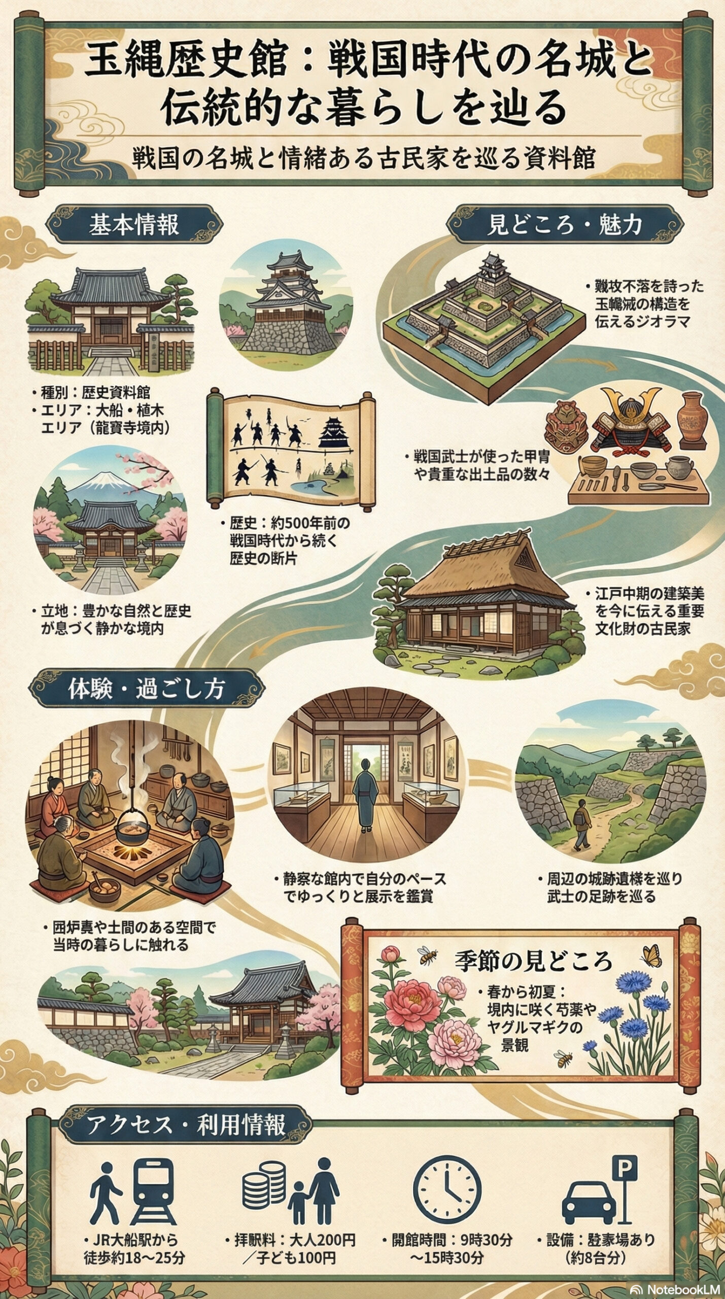 玉縄歴史館の観光情報インフォグラフィック