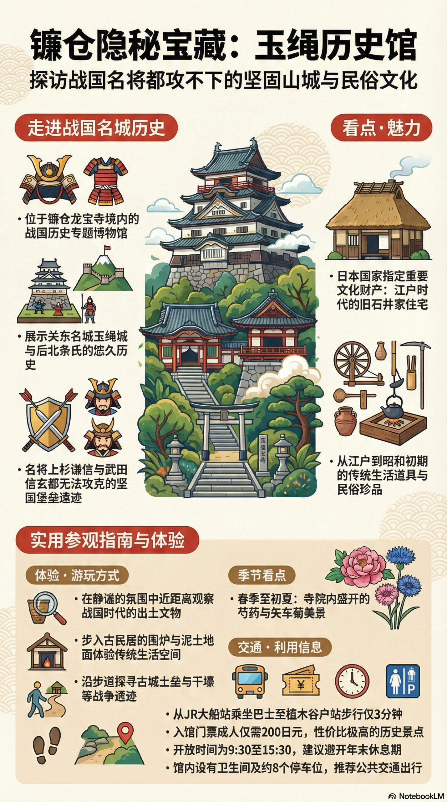 玉绳历史馆旅游信息图 | 镰仓观光完全指南 玉绳历史馆旅游信息图