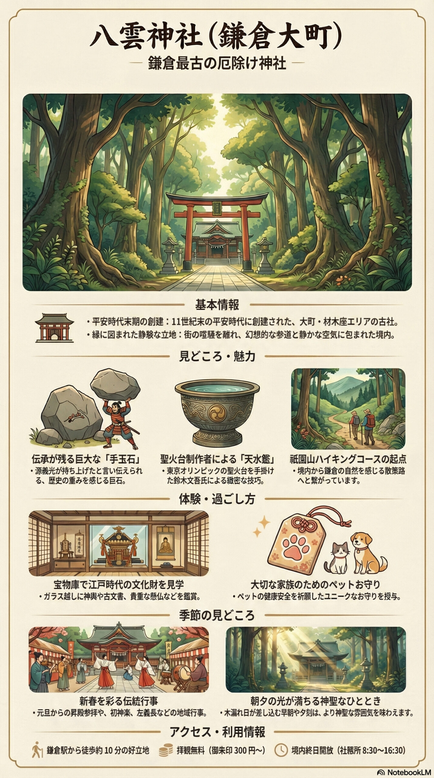八雲神社の観光情報インフォグラフィック