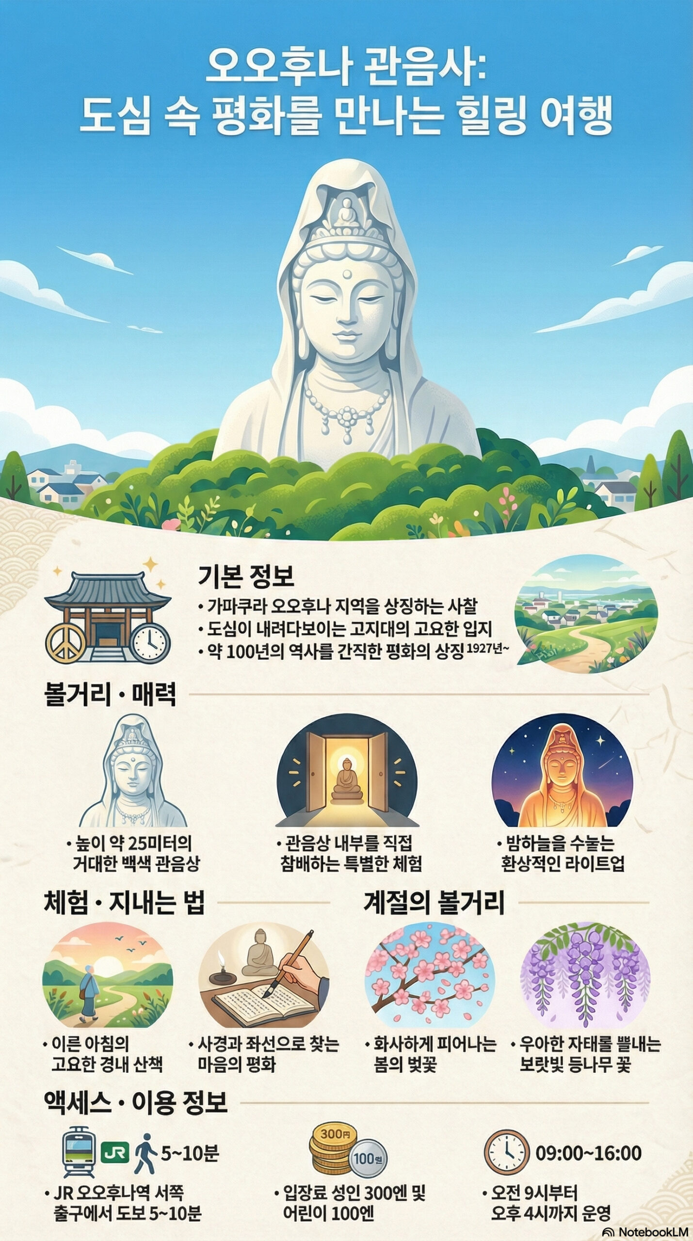 유이가하마 오도리 거리 관광 정보 인포그래픽